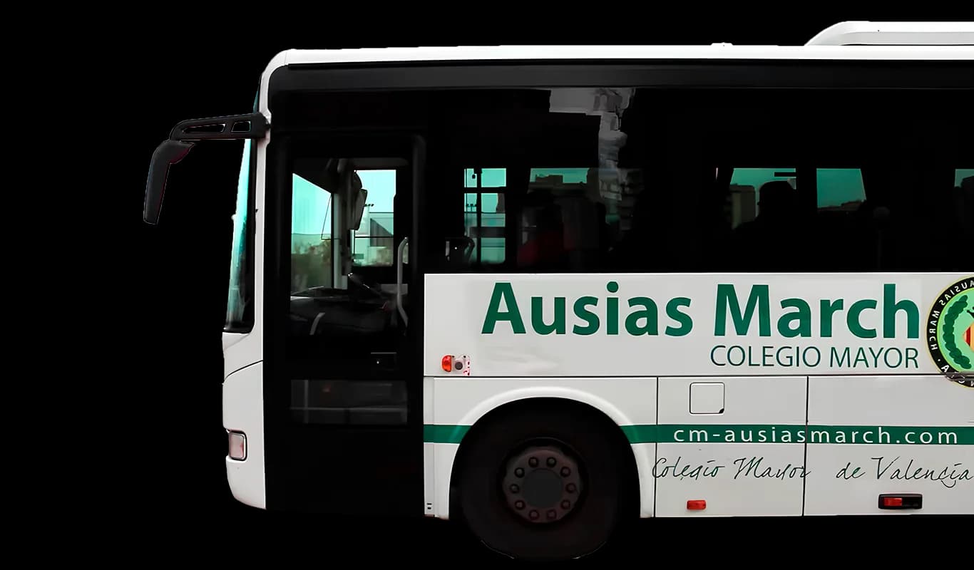 El bus privado del Colegio Mayor Ausias March