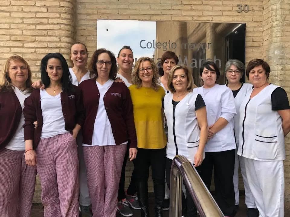 Parte del equipo del Colegio Mayor Ausias March